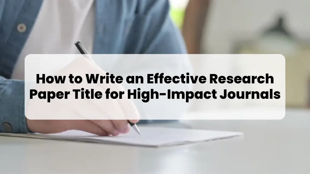 Write a Research Paper Title