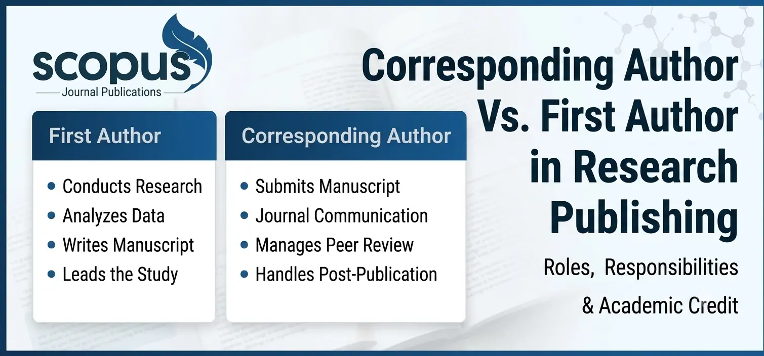 Corresponding Author Vs. First Author in Research Publishing